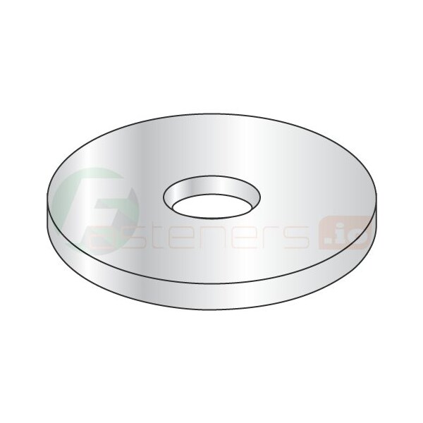 Newport Fasteners Flat Washer, For Screw Size 3/8" , Steel Zinc Plated Finish, 1000 PK 986430 - main